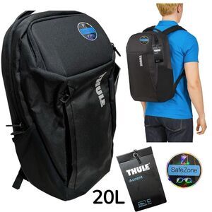 NWT Thule Accent Crushproof Safe Zone Compartment Laptop Backpack 20L Black
